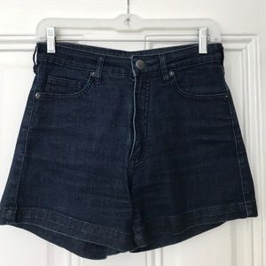 Dark denim shorts
