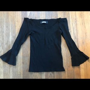 Reformation Bell Sleeve Ribbed Top