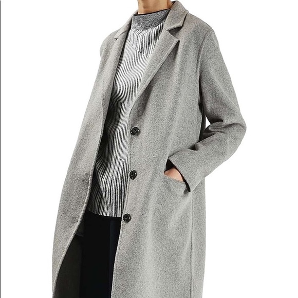 Topshop Jackets & Blazers - Topshop Snap Button Three-Quarter Coat
