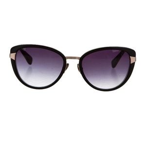 Black acetate Oscar de la Renta cat-eye sunglasses