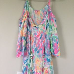 Lilly Pulitzer off shoulder Alanna dress large