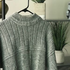 Grey Knit Cozy Faux Turtle Neck