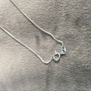 Box chain - silver - 20” long - thinner of two