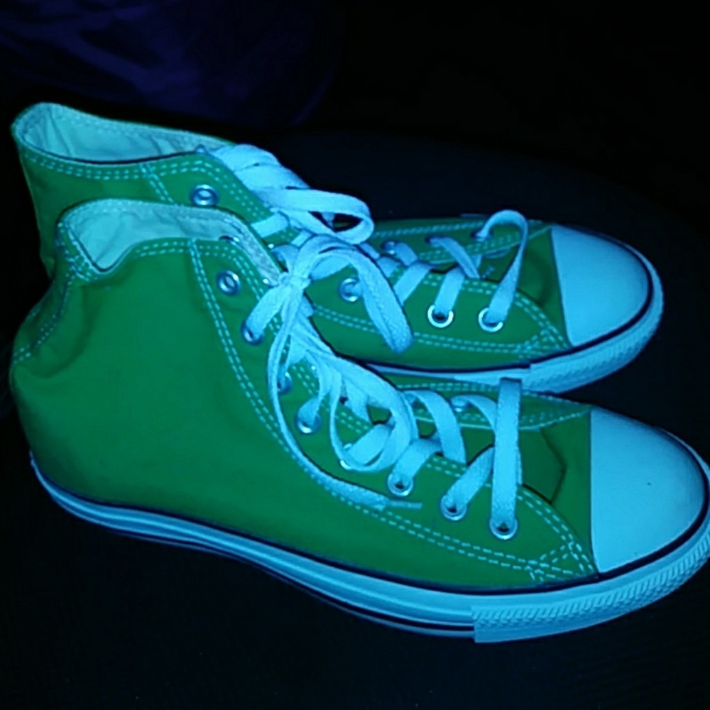 Green Converse High-tops