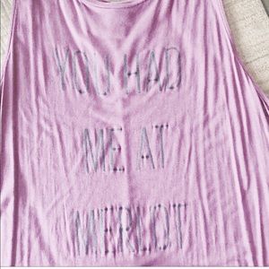 You had me at merlot muscle tank top