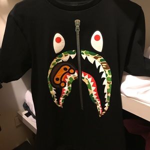 A bathing ape shark tee
