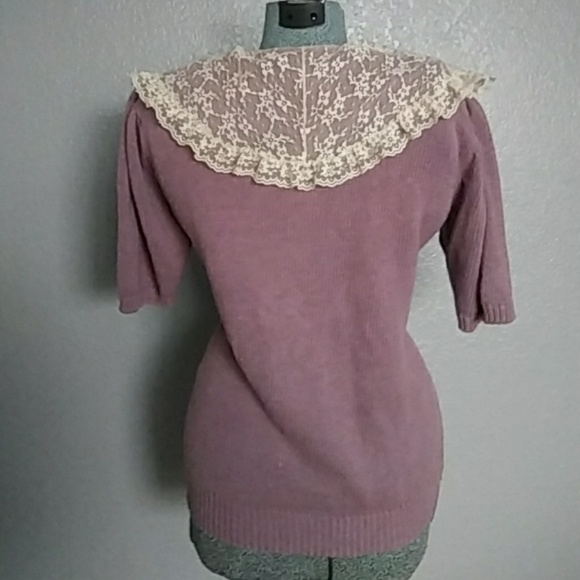 Vintage 80's lace sweater - Picture 4 of 8