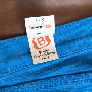 Blue bullhead skinny jeans size 7 from pacsun