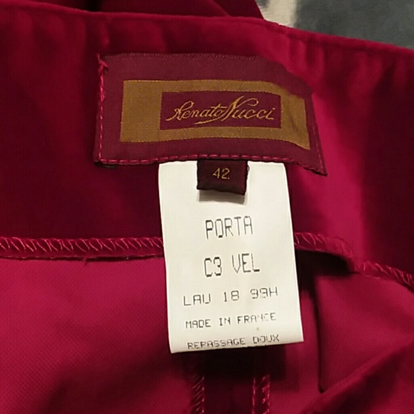 Red Velvet pants made in France - Picture 2 of 4