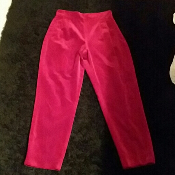 Red Velvet pants made in France - Picture 4 of 4