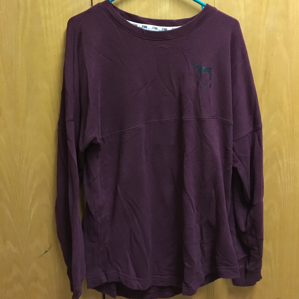 PINK maroon cheetah print long sleeve shirt