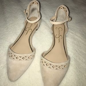 Jessica Simpson flat with ankle strap