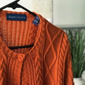 Burnt Orange Knit Cardigan