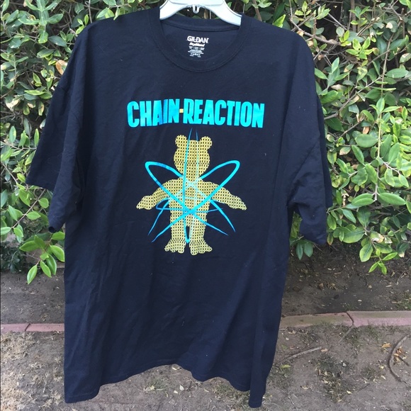 Chain Reaction T-Shirt in black and blue XXL - Picture 1 of 2