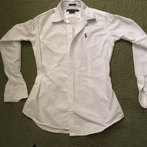 Ralph Lauren slim fit white button down.