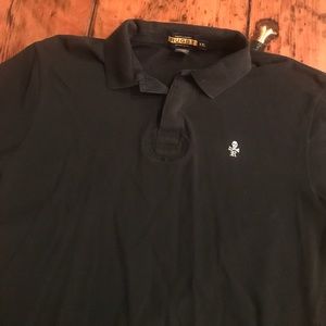 Black polo style shirt