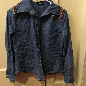 jean button up