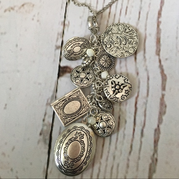 Premier Designs Jewelry - Locket Necklace Three Lockets