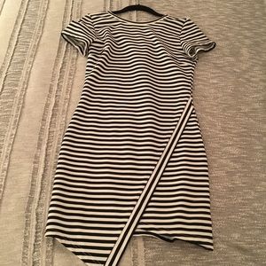 Striped Asymmetrical Dress