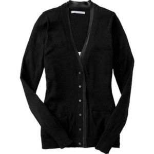 Black Old Navy Womens Cardigan with Satin Trim