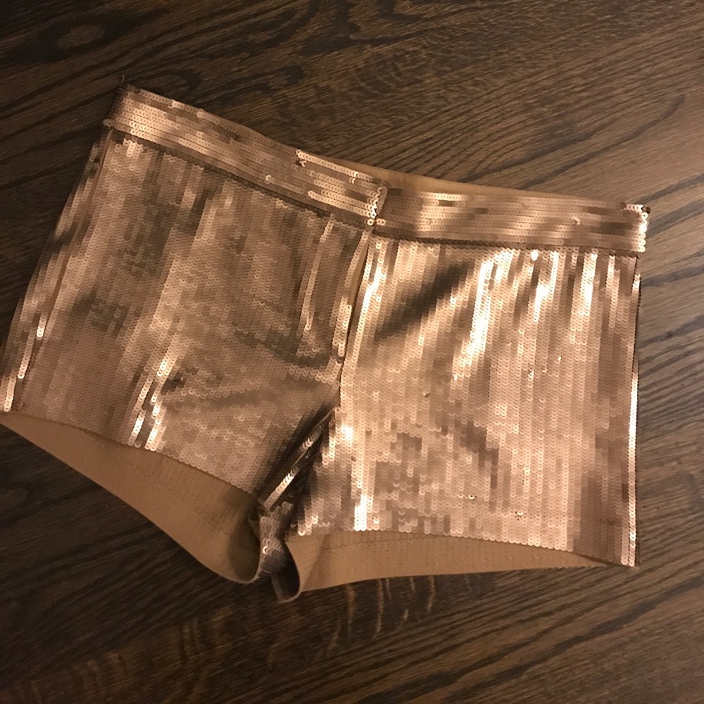 Gold sequin shorts