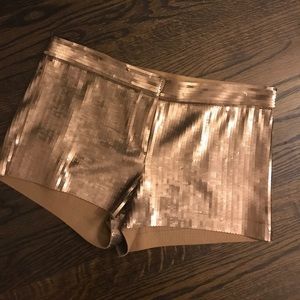 Gold sequin shorts