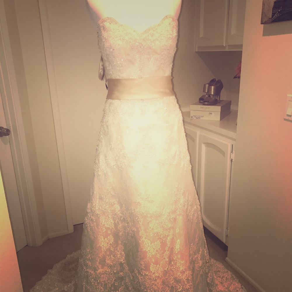 Size 4 Alfred Angelo champagne wedding gown