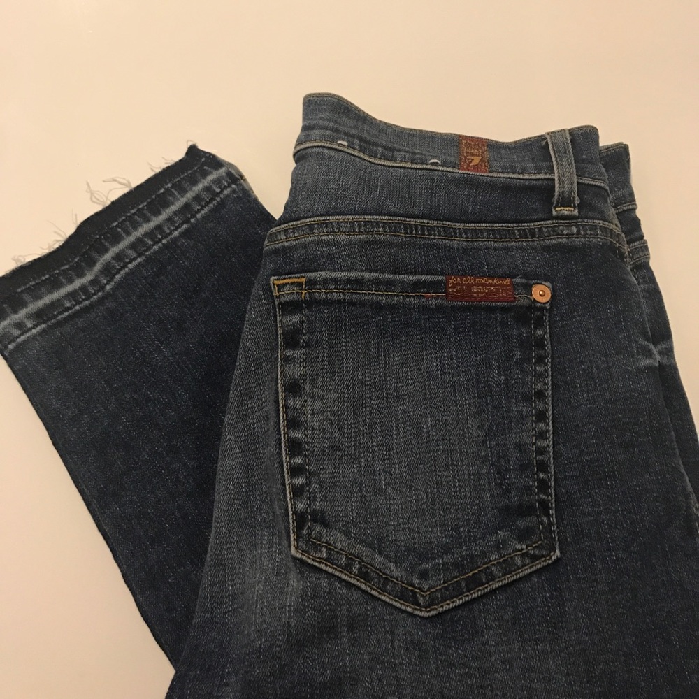 7 For All Mankind cropped skinny jeans