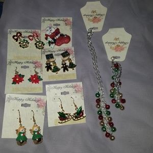 Lot of New Christmas Jewelry Bundle Set