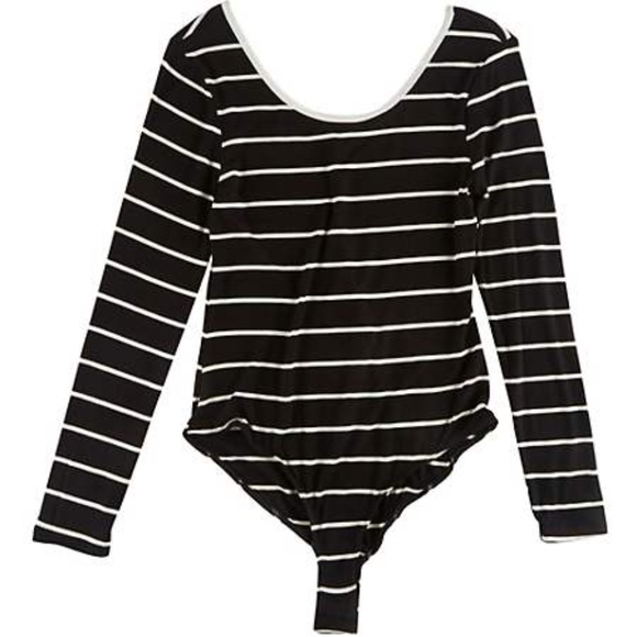 Eyeshadow Tops - Super Soft Striped Bodysuit