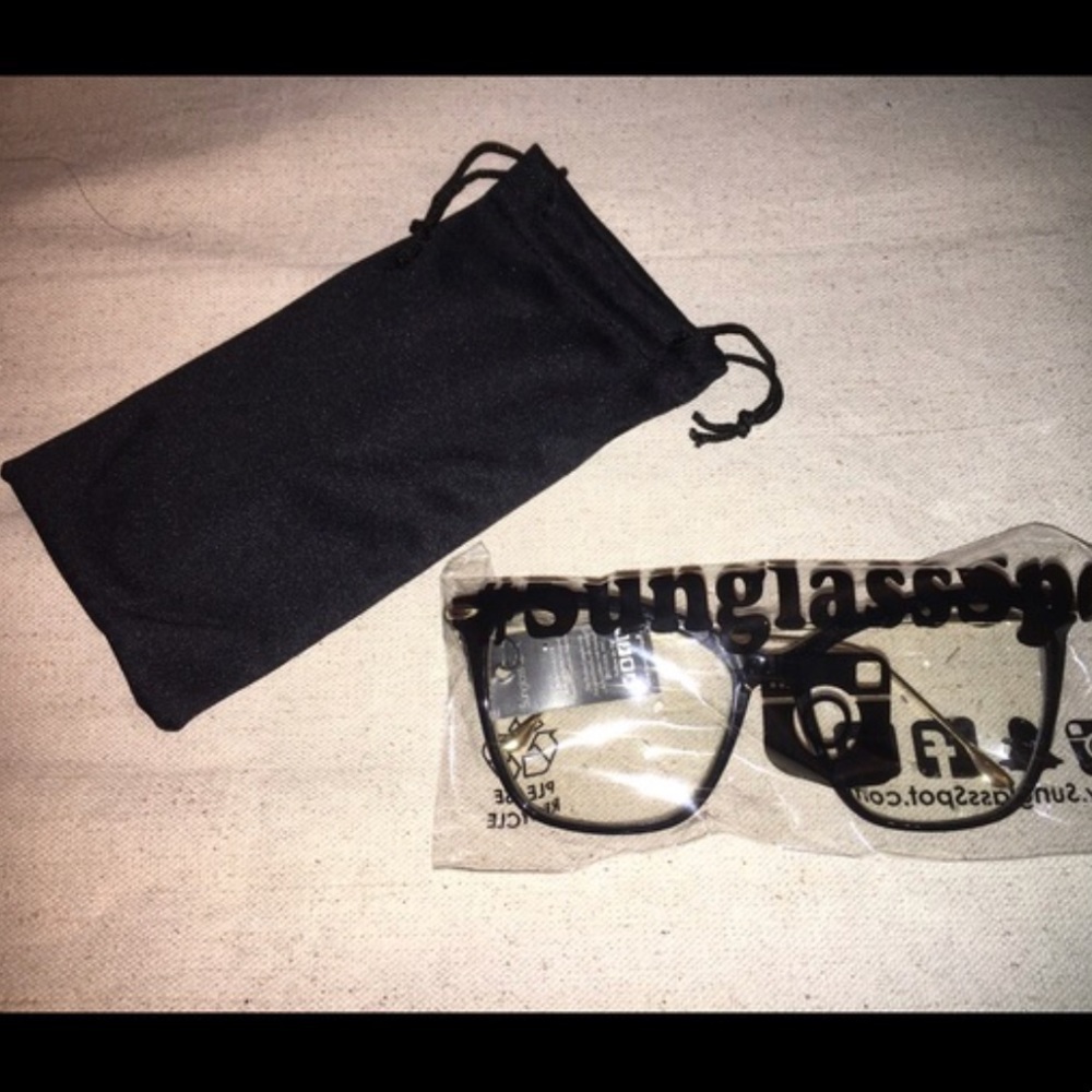 Sunglass Spot Retro Cat Eye Clear Glasses