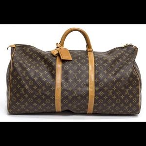 LOUIS VUITTON 'KEEPALL 60' MONOGRAM CANVAS DUFFLE