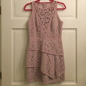 BCBG MaxArzia Hanah tiered lace cocktail dress