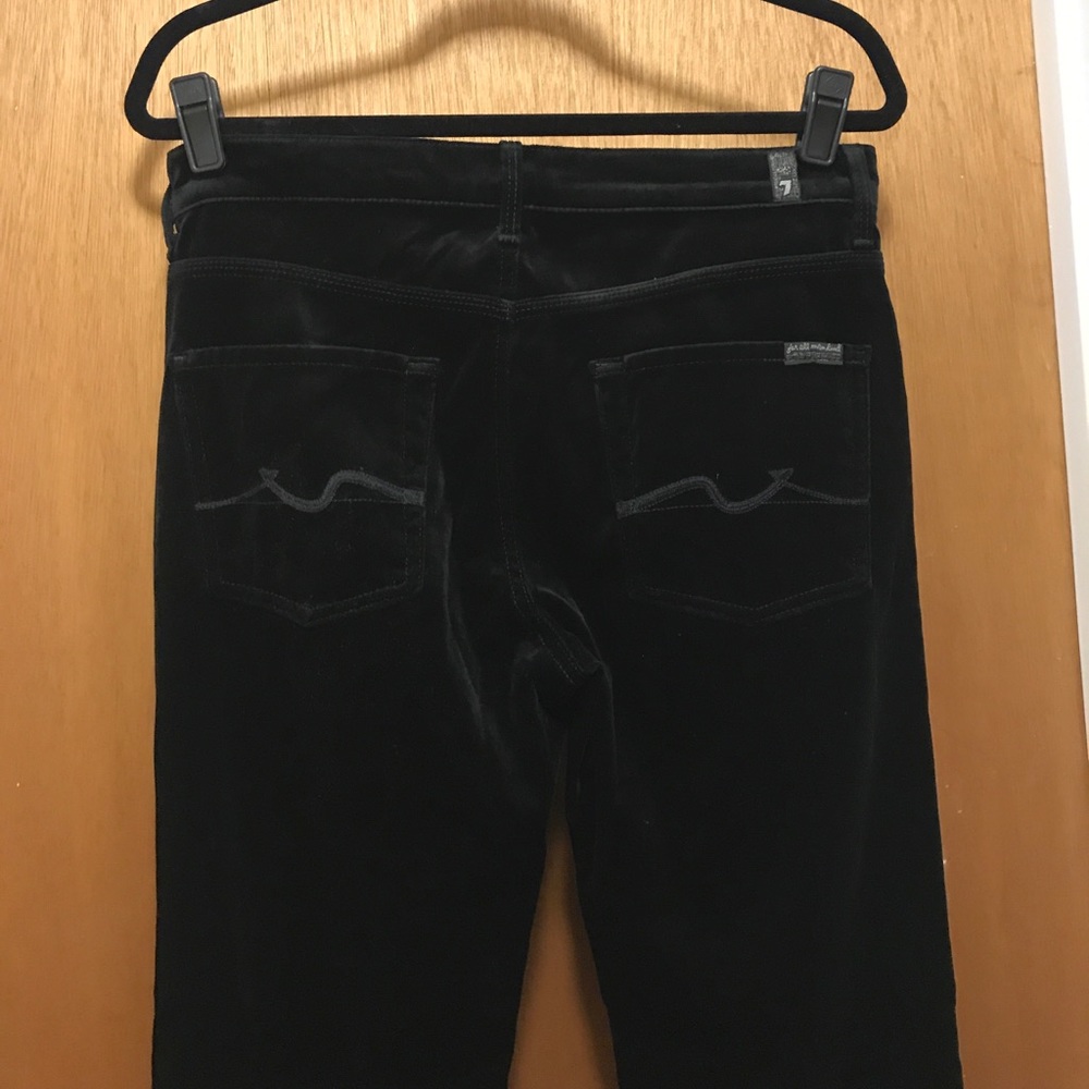 7 for all mankind ginger black velvet jeans