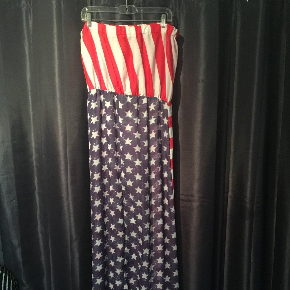 Red White Blue American Flag Dress Halloween