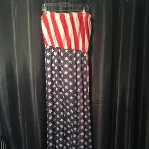 Red White Blue American Flag Dress Halloween
