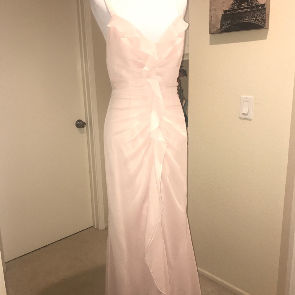 Size 4 (petite) Vera Wang blush bridesmaid dress
