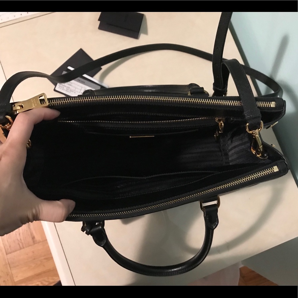Prada Saffiano Lux Double Zip Top-Handle Bag - Picture 5 of 7