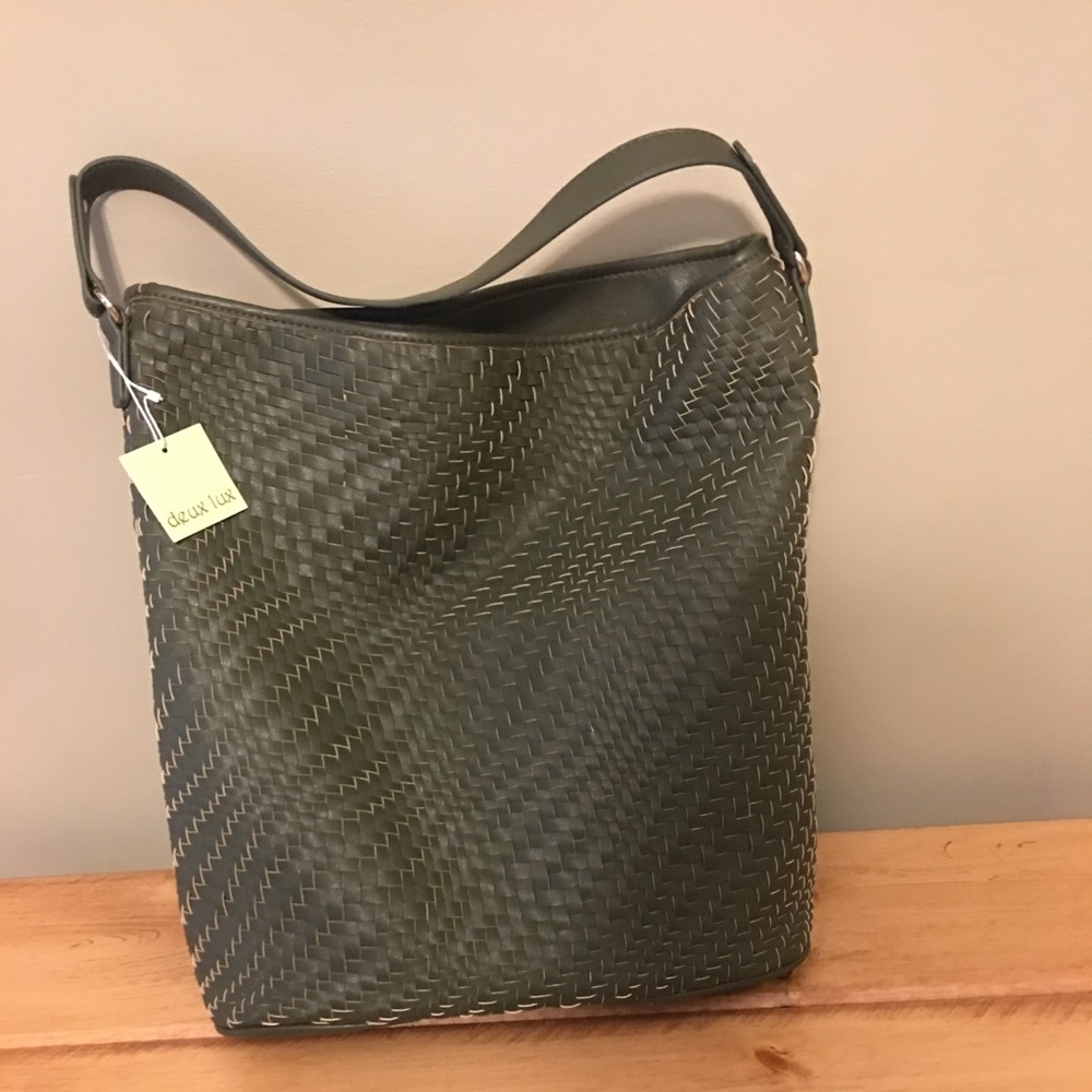Green Leather Deux Lux handbag