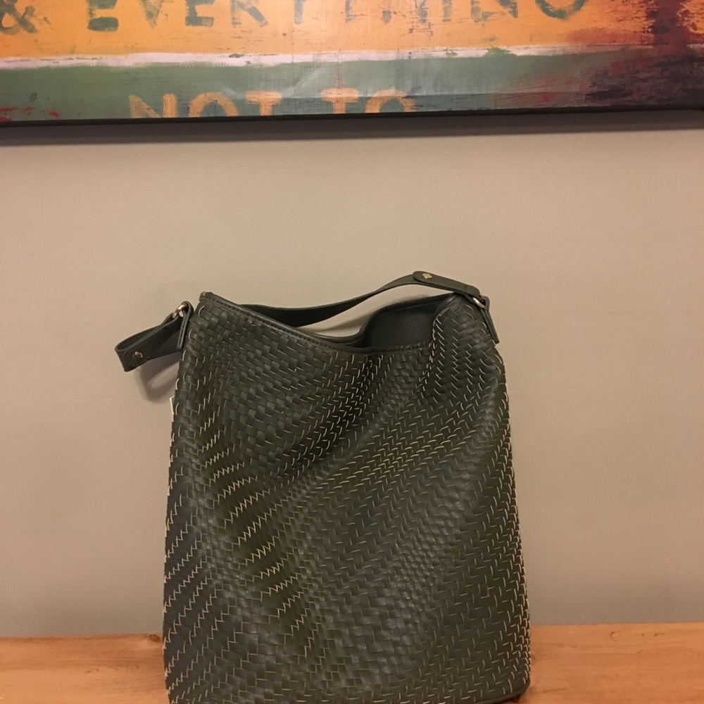 Green Leather Deux Lux handbag - Picture 3 of 4
