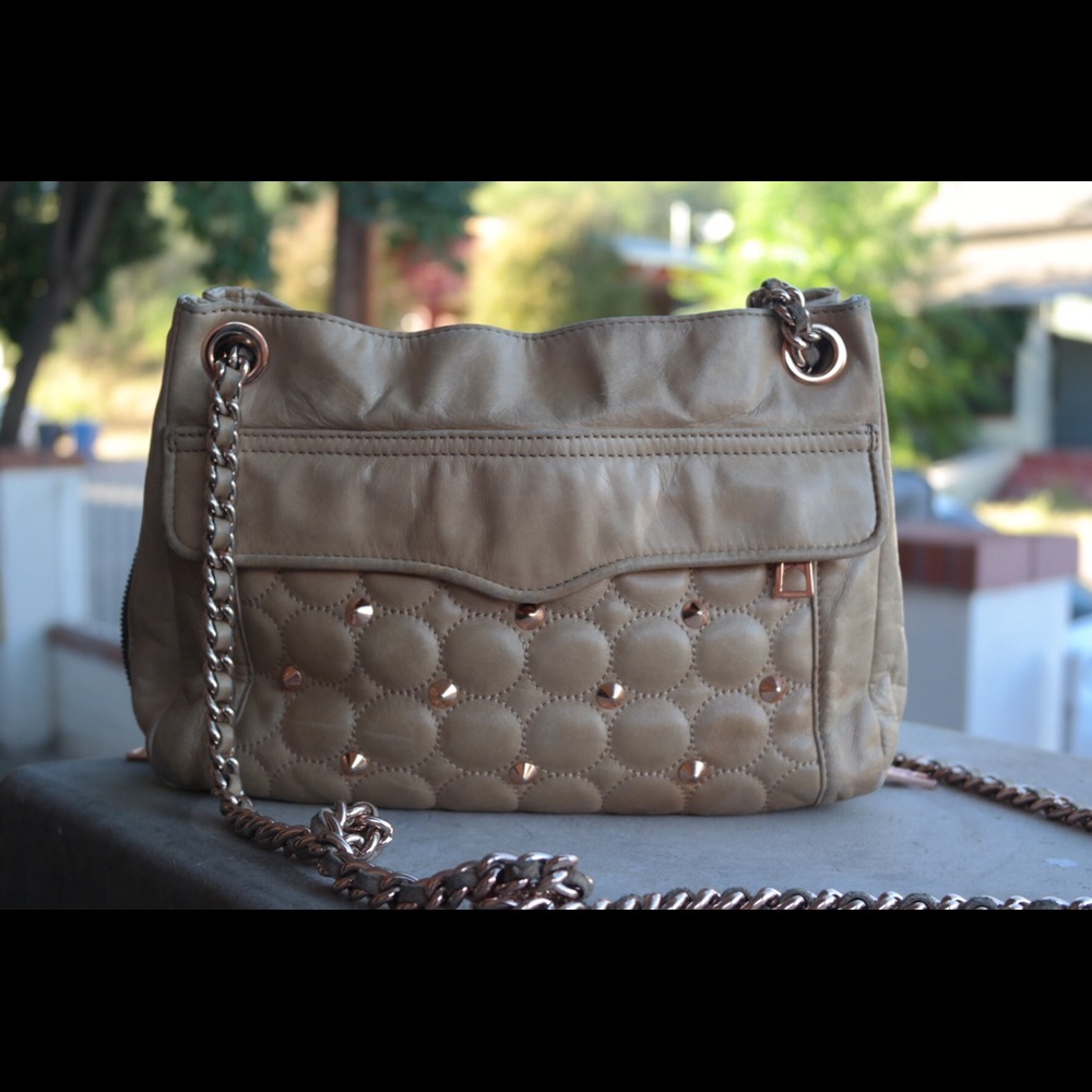 Rare Rebecca Minkoff Tan Genuine Leather Crossbody