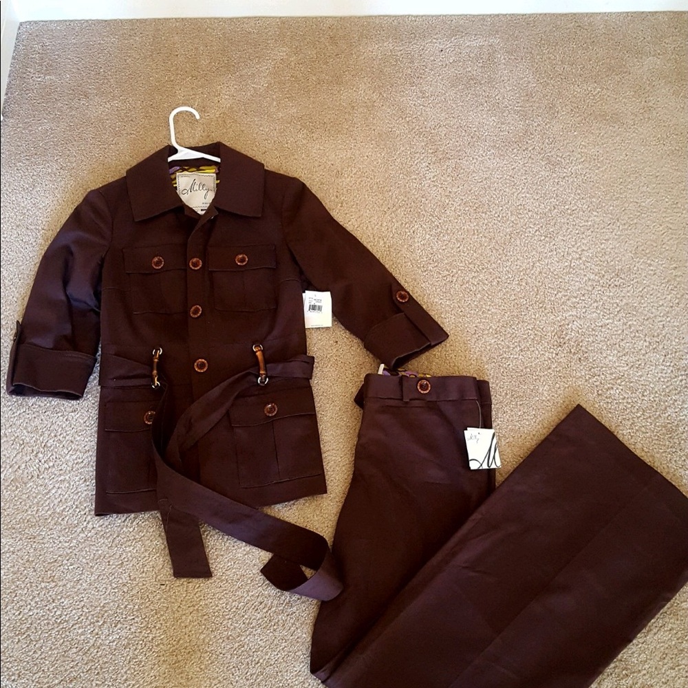 Milly Chocolate Brown Suit