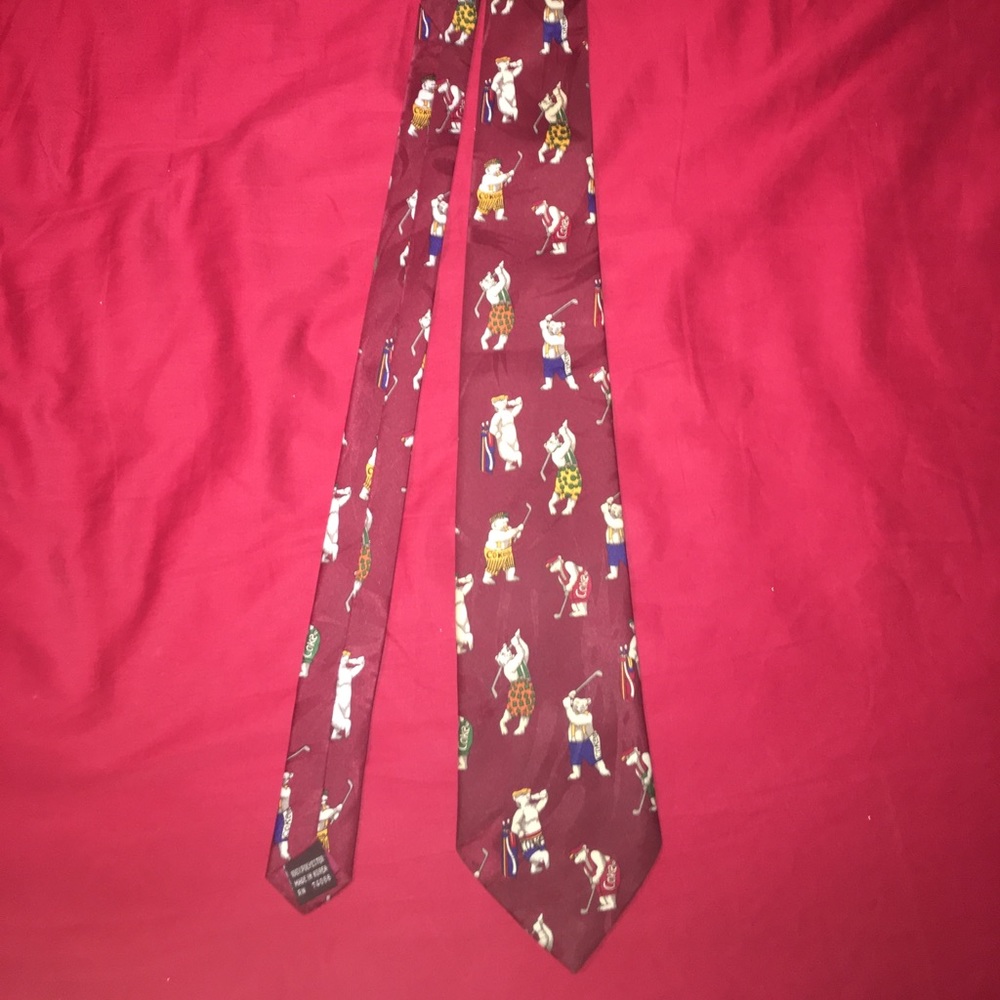 Coca-Cola Bear Golfing Tie