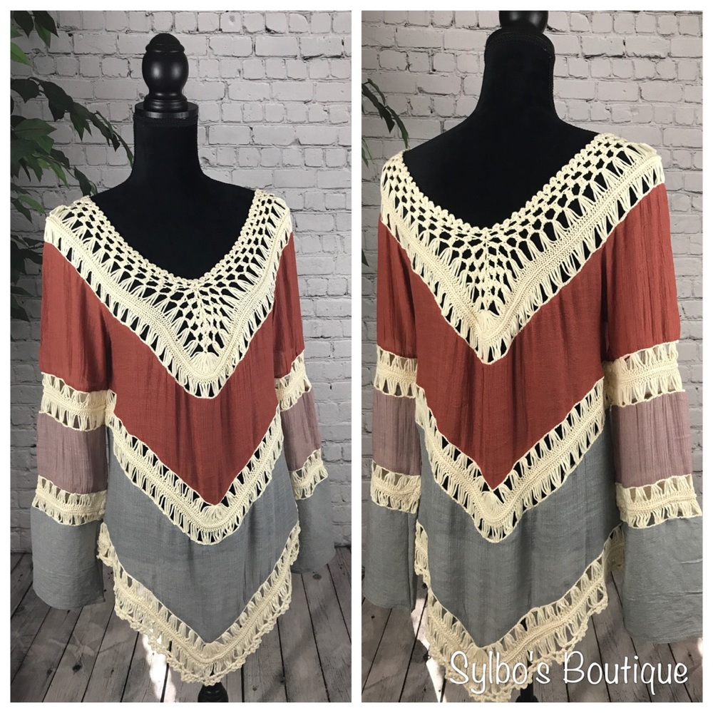 ‼️Price Drop‼️Bohemian Crochet Blouse
