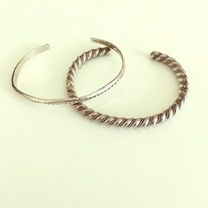 Sterling silver cuff set