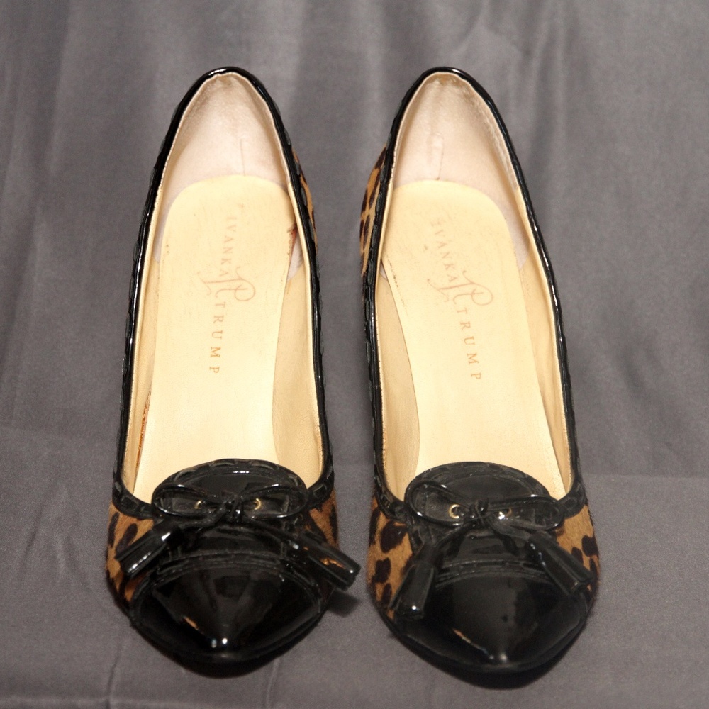 Leather Leopart print pump
