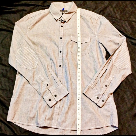 NWT Mens Large Gray Kenneth Cole Button Down Shirt - Picture 1 of 5