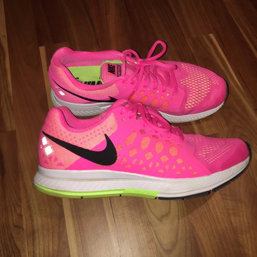 Hot pink Nike running shoes size 11!