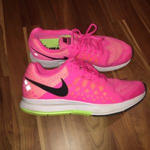 Hot pink Nike running shoes size 11!
