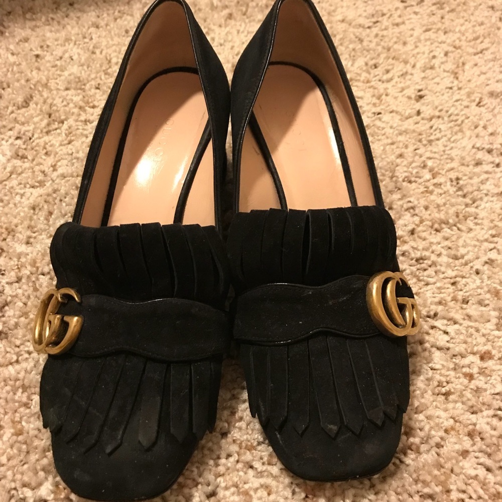 Gucci suede loafers